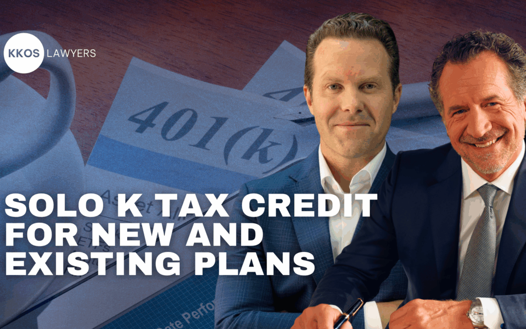 Solo 401K Tax Credit for New and Existing Plans