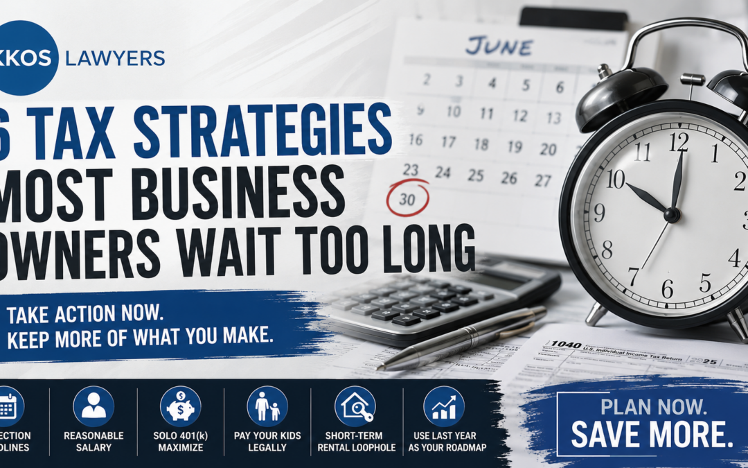 Six Tax Strategies to Review Before the Window Closes-